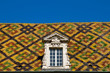 Colored roof tile in dijon city - France