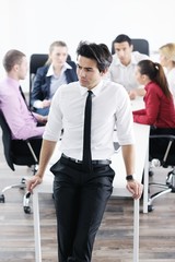 Wall Mural - young business man at meeting