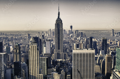 Naklejka na drzwi Skyscrapers of New York City in Winter