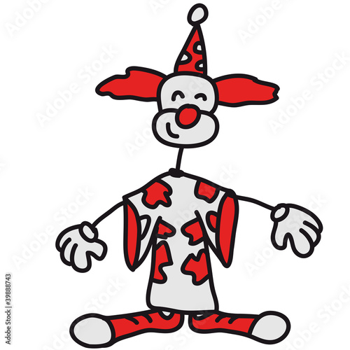 clown_stick_figure_3c - Buy this stock illustration and explore similar