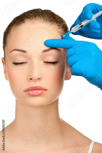 Fotografia Facial cosmetic injection with syringe