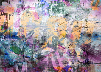 Wall Mural - Abstract grunge composition