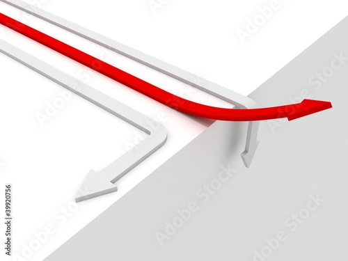 rising red success arrow business competition winner