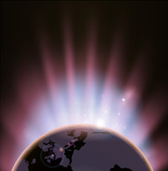 Wall Mural - eclipse globe concept background