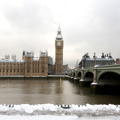 Fototapete - Snow Covered Westminster