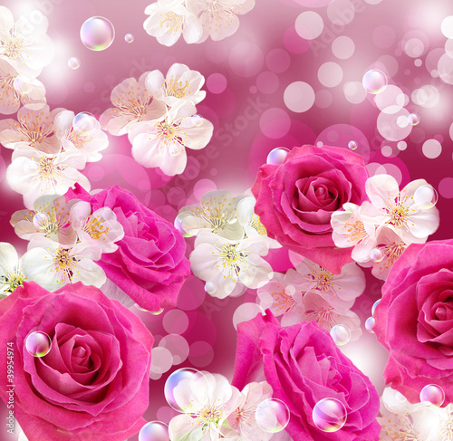 Dekoracja na wymiar  roze-i-kwiaty-jabloni
