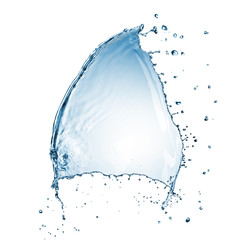 Wall Mural - water splash isolated on white background