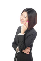 Poster - Business woman Happy Speaking Mobile phone