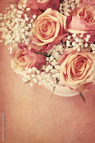 Foto-Schmutzfangmatte - Pink roses (von Elena Schweitzer)