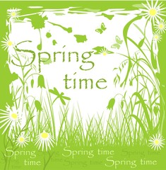 Wall Mural - Spring green card