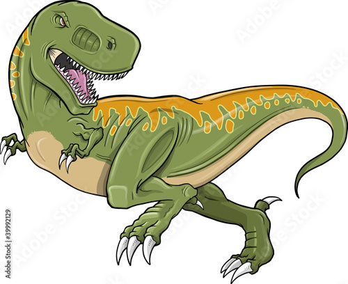 Tapeta ścienna na wymiar Tyrannosaurus Dinosaur Vector Illustration