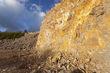 Wall Mural - Quarry in Sweden, wide angle photo