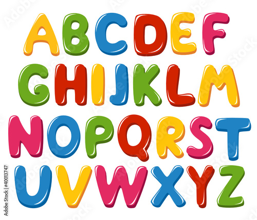 Naklejka dekoracyjna Alphabet letters