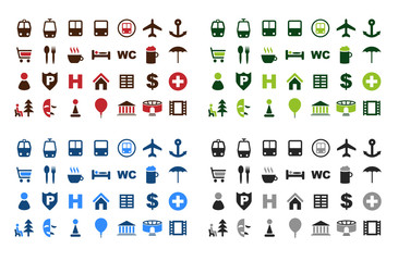 Map icons set