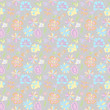 © ptits_ptits - Pattern of pastel colors on a gray background