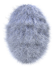 Furry Egg In Blue White Color