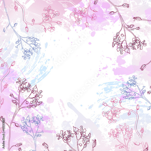 Naklejka dekoracyjna Vector background of flowers