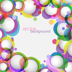 Wall Mural - background with colorful circles