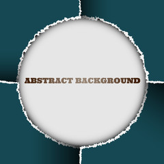 Wall Mural - round background of torn paper