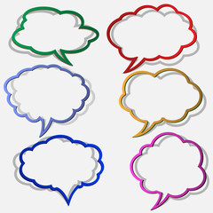 Wall Mural - bubbles for speech in form clouds