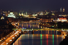 Pushkinsky Bridge At Night