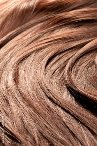 Fotografering Beautiful shiny red hair texture, closeup shot