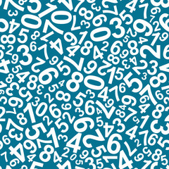 Poster - Seamless pattern with numbers