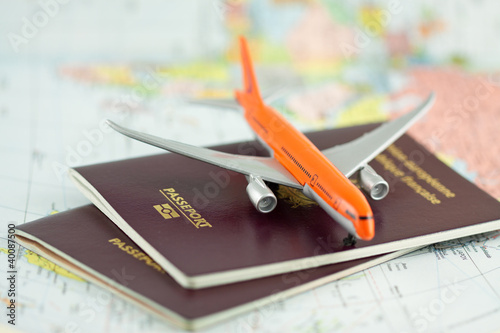 Fotografía passeport, voyage par avion