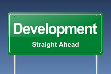 Poster - development traffic sign