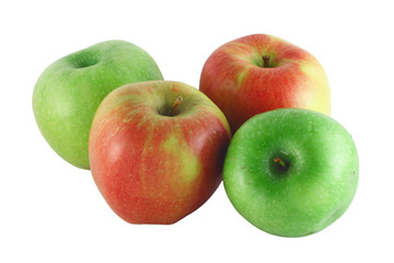 Wall Mural - Four colorful apples