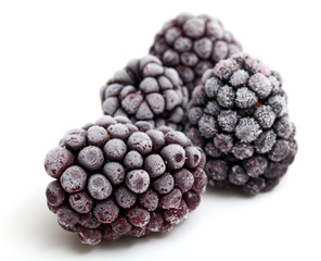 Canvas Print - frozen blackberries