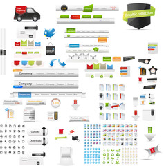Wall Mural - Designers toolkit - Mega web graphics collection