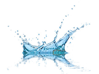 Poster - water splash, isolated on white background