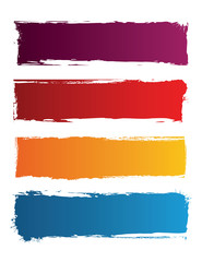 grunge colored banners with space for text