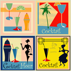 Retro Cocktail labels