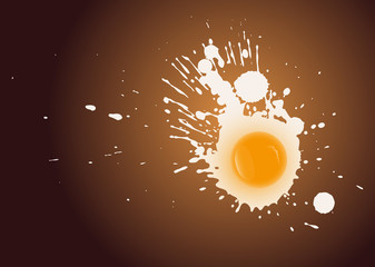 Wall Mural - Egg Yolk Splash