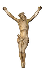 Old statue of Jesus crucified