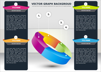 Aufkleber - Vector business background with sectional chart