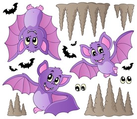 Poster - Cartoon bats collection