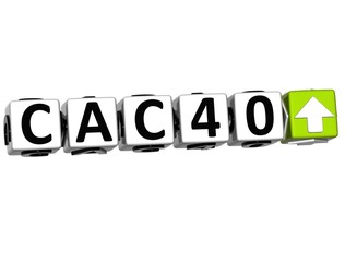 Poster - 3D CAC40 Stock Market Block text