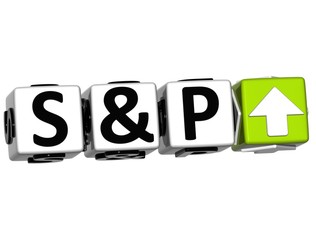 Poster - 3D S&P500 Stock Market Block text