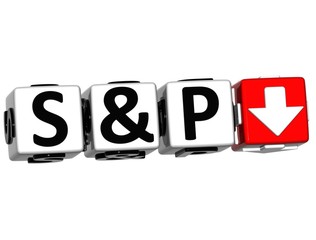 Poster - 3D S&P500 Stock Market Block text