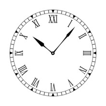 Roman Clean Clock Face