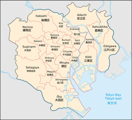  Tokio, Bezirke