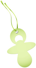 Poster - Hangtags Green Pacifier Green Bow