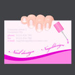© julvektoria - Visitenkarte mit Finger - Nageldesign