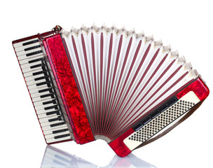 Sticker - Retro accordion isolated on white