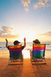 © EpicStockMedia - Happy Romantic Couple Enjoying Beautiful Sunset at the Beach