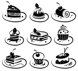 Set of cakes