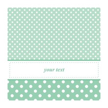 Sweet Mint Green Polka Dots Wedding Card Invitation